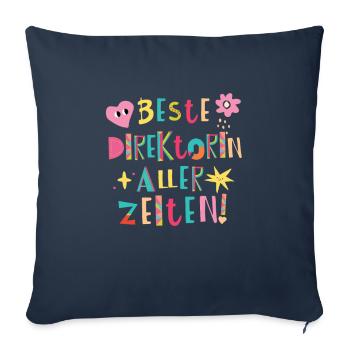 Beste Direktorin aller Zeiten Geschenk - Sofakissenbezug 45 x 45 cm - Navy - Vorne