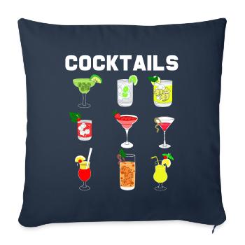 Cocktail - Sofa pillowcase 17,3'' x 17,3'' (45 x 45 cm) - navy - Front