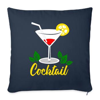 Cocktail - Sofa pillowcase 17,3'' x 17,3'' (45 x 45 cm) - navy - Front