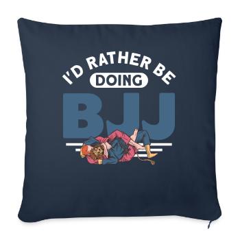 Jiu Jitsu Étudiant BJJ Jiu Jitsu Cadeau - Housse de coussin décorative 45 x 45 cm - bleu marine - Devant