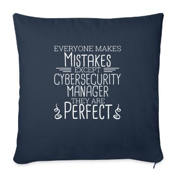 "Cybersecurity Manager Perfect | Cybersecurity" - Sofa pillowcase 17,3'' x 17,3'' (45 x 45 cm) - navy - Front