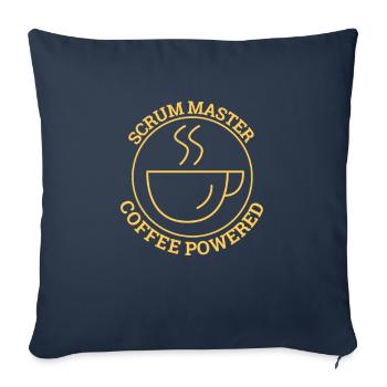 "Scrum Master Coffee | " Scrum Master"" - Sofa pillowcase 17,3'' x 17,3'' (45 x 45 cm) - navy - Front