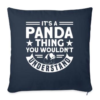 Panda Lover Pandas Panda Gift - Sofa pillowcase 17,3'' x 17,3'' (45 x 45 cm) - navy - Front