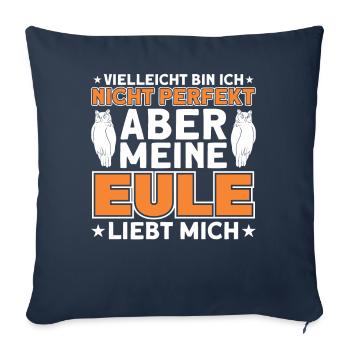 Eulen Liebhaber Eulen Eule Geschenk - Sofakissenbezug 45 x 45 cm - Navy - Vorne