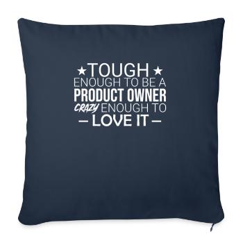 "Product Owner Crazy | "Scrum Master"" - Sofakissenbezug 45 x 45 cm - Navy - Vorne