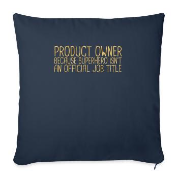 "Product Owner Superhero | " Scrum Master"" - Sofa pillowcase 17,3'' x 17,3'' (45 x 45 cm) - navy - Front