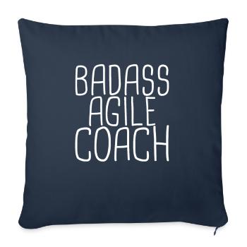 "Agile Coach Badass | Agile" - Sofa pillowcase 17,3'' x 17,3'' (45 x 45 cm) - navy - Front