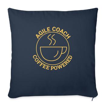 "Agile Coach Coffee | Agile" - Sofa pillowcase 17,3'' x 17,3'' (45 x 45 cm) - navy - Front
