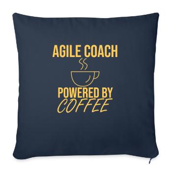 "Agile Coach Coffee | Agile" - Sofa pillowcase 17,3'' x 17,3'' (45 x 45 cm) - navy - Front