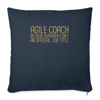 "Agile Coach Superhero | Agile" - Sofa pillowcase 17,3'' x 17,3'' (45 x 45 cm) - navy - Front