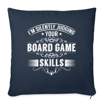 Board Game Nerd Gifts Board Games - Sofa pillowcase 17,3'' x 17,3'' (45 x 45 cm) - navy - Front