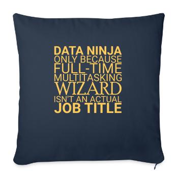 "Data Ninja Wizard | Data Science" - Sofakissenbezug 45 x 45 cm - Navy - Vorne
