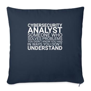 "Cybersecurity Analyst Problem | Cybersecurity" - Sofa pillowcase 17,3'' x 17,3'' (45 x 45 cm) - navy - Front
