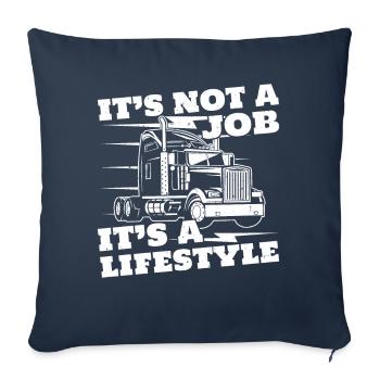 Truck Driver Trucker & Lorry Gifts - Sofa pillowcase 17,3'' x 17,3'' (45 x 45 cm) - navy - Front