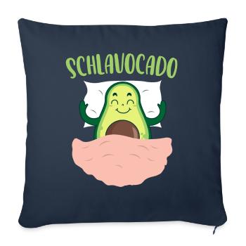 Schlavocado Avocado Official Sleep Shirt - Sofa pillowcase 17,3'' x 17,3'' (45 x 45 cm) - navy - Front