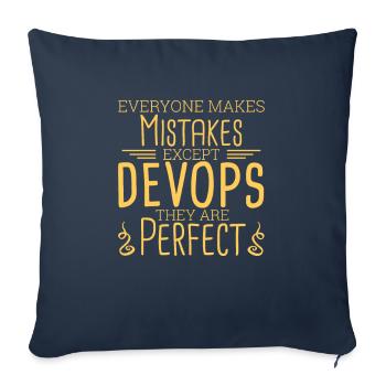 "DevOps Perfect | Software Development" - Sofa pillowcase 17,3'' x 17,3'' (45 x 45 cm) - navy - Front