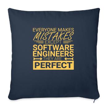 "Software Engineer Perfect | Programming" - Sofa pillowcase 17,3'' x 17,3'' (45 x 45 cm) - navy - Front