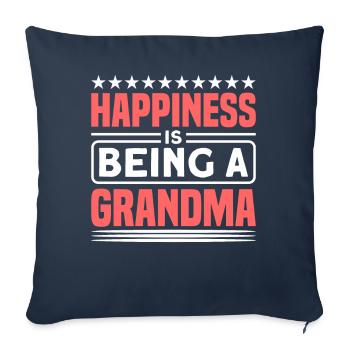 Grand-mère Grand-mère Grand-mère Cadeau - Housse de coussin décorative 45 x 45 cm - bleu marine - Devant