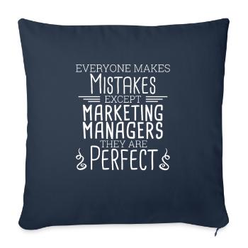 "Marketing Manager Perfect | Marketing" - Sofa pillowcase 17,3'' x 17,3'' (45 x 45 cm) - navy - Front