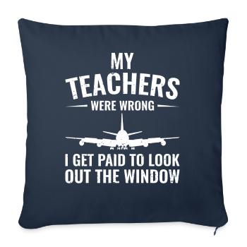 Airplane Pilot Flying Pilot Pilot Gift - Sofa pillowcase 17,3'' x 17,3'' (45 x 45 cm) - navy - Front
