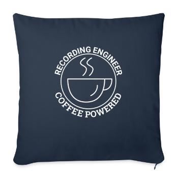 "Recording Engineer Coffee | Sound engineering" - Sofa pillowcase 17,3'' x 17,3'' (45 x 45 cm) - navy - Front