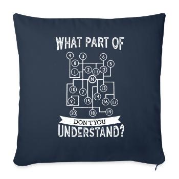 Quelle partie ne comprenez-vous pas? Camion camionneur - Housse de coussin décorative 45 x 45 cm - bleu marine - Devant