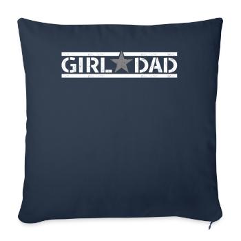 Girl Dad Outnumbered Proud New Father - Sofa pillowcase 17,3'' x 17,3'' (45 x 45 cm) - navy - Front