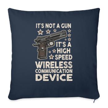 Ce n’est pas un mème d’arme à feu drôle ce n’est pas un pistolet - Housse de coussin décorative 45 x 45 cm - bleu marine - Devant