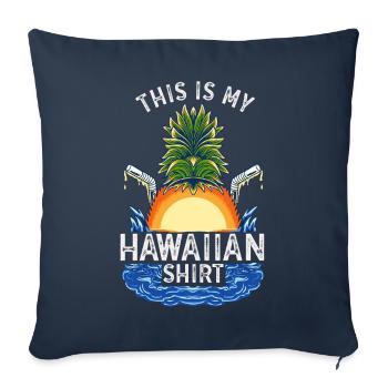 C’est mon été de palmier hawaïen - Housse de coussin décorative 45 x 45 cm - bleu marine - Devant