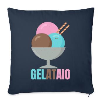 Gelataio Ice Cream Maker Sorbet Icicles Mochi - Sofa pillowcase 17,3'' x 17,3'' (45 x 45 cm) - navy - Front