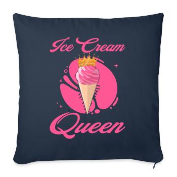 Reine des glaces Sorbet Icicles Mochi - Housse de coussin décorative 45 x 45 cm - bleu marine - Devant