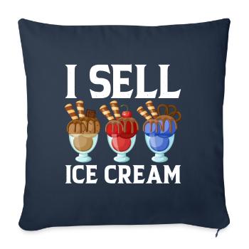 I Sell Ice Cream Sorbet Icicles Mochi - Sofa pillowcase 17,3'' x 17,3'' (45 x 45 cm) - navy - Front