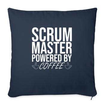 "Scrum Master Coffee | " Scrum Master"" - Sofa pillowcase 17,3'' x 17,3'' (45 x 45 cm) - navy - Front