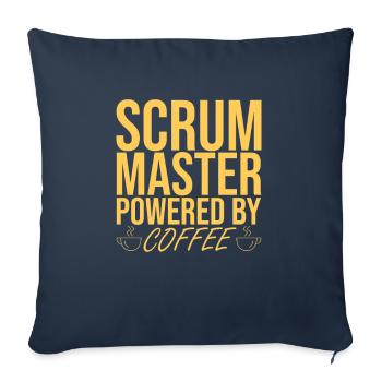 "Scrum Master Coffee | " Scrum Master"" - Sofa pillowcase 17,3'' x 17,3'' (45 x 45 cm) - navy - Front
