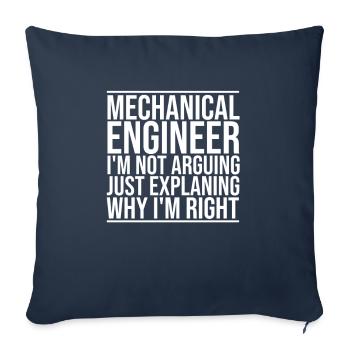 "Mechanical Engineer Arguing | Mechanical engineering" - Sofa pillowcase 17,3'' x 17,3'' (45 x 45 cm) - navy - Front