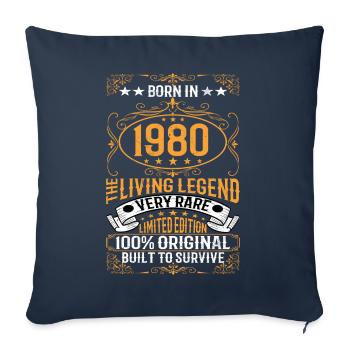 Born in 1980 The Living Legend Limited Edition - Sofa pillowcase 17,3'' x 17,3'' (45 x 45 cm) - navy - Front