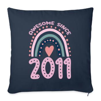 Awesome since 2011 - Sofa pillowcase 17,3'' x 17,3'' (45 x 45 cm) - navy - Front