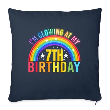 I Shine On My 7th Birthday Party, 7 - Sofa pillowcase 17,3'' x 17,3'' (45 x 45 cm) - navy - Front