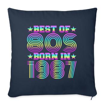Best of the 80s Born in 1987 Vintage - Sofa pillowcase 17,3'' x 17,3'' (45 x 45 cm) - navy - Front
