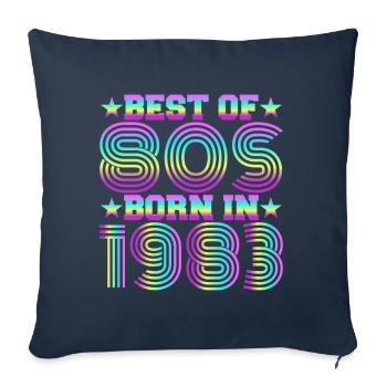 Best Of The 80s Born In 1983 Vintage Birthday - Sofa pillowcase 17,3'' x 17,3'' (45 x 45 cm) - navy - Front