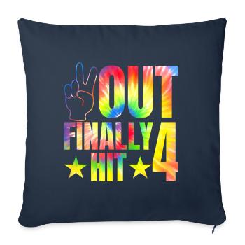 Out Finally Hit 4 Year Old Celebrant 4th - Sofa pillowcase 17,3'' x 17,3'' (45 x 45 cm) - navy - Front