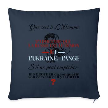 Que sert à l'Homme de Choisir? - Housse de coussin décorative 45 x 45 cm - bleu marine - Devant