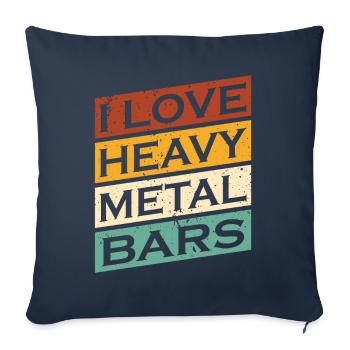 I love Heavy Metal Blacksmith Bladesmith - Sofa pillowcase 17,3'' x 17,3'' (45 x 45 cm) - navy - Front