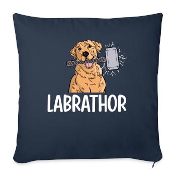 Labrathor Labrador Retriever Golden Retriever - Sofa pillowcase 17,3'' x 17,3'' (45 x 45 cm) - navy - Front