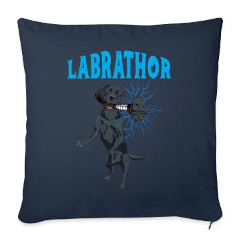 Labrathor Labrador Retriever Golden Retriever - Sofa pillowcase 17,3'' x 17,3'' (45 x 45 cm) - navy - Front