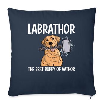 Labrathor Labrador Retriever Golden Retriever - Sofa pillowcase 17,3'' x 17,3'' (45 x 45 cm) - navy - Front