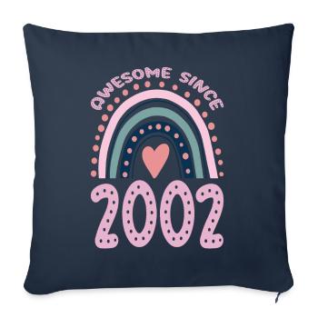 Révérencieux depuis 2002 - Housse de coussin décorative 45 x 45 cm - bleu marine - Devant