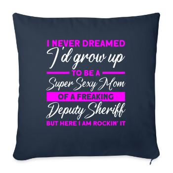 Mama Assistant Sheriff Mama Mother - Sofa pillowcase 17,3'' x 17,3'' (45 x 45 cm) - navy - Front