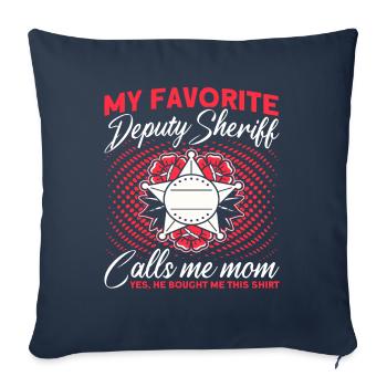 Mama Assistant Sheriff Mama Mother - Sofa pillowcase 17,3'' x 17,3'' (45 x 45 cm) - navy - Front