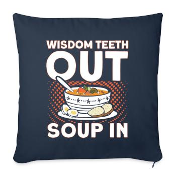 Dents de sagesse Dentiste patient de dent de sagesse - Housse de coussin décorative 45 x 45 cm - bleu marine - Devant
